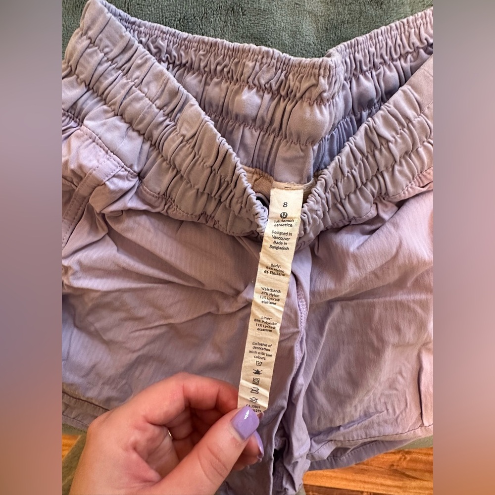 COPY - Women’s Lululemon Track That Lined Short 3” light purple - Picture 2 of 4